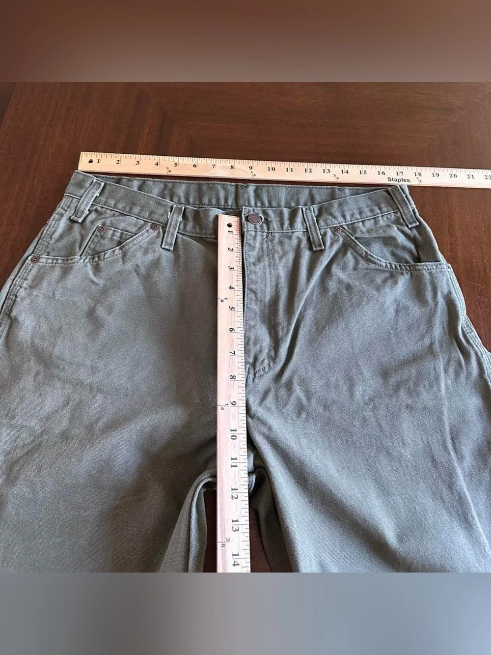 Dickies Olive Green Carpenter Pants Men’s 36x30 Baggy Workwear